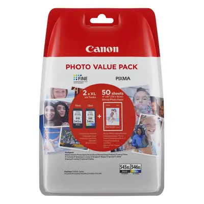 Cartridge Canon PG-545XL + CL-546XL + fotopapír GP-501 Multipack