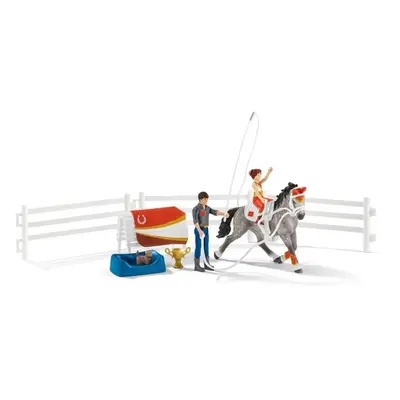 Set figurek a příslušenství Schleich Mia a set pro vaulting 42443