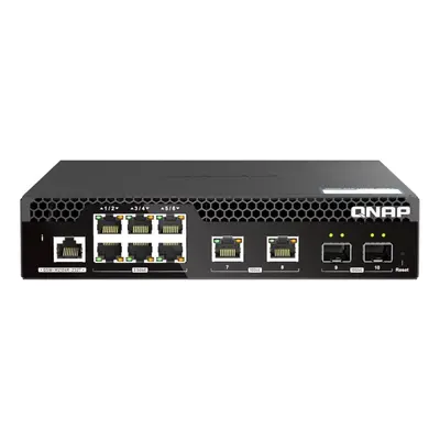 QNAP řízený PoE++ switch QSW-M2106PR-2S2T (6x 2,5GbE RJ45, 2x 10GbE RJ45, 2x 10GbE SFP+, malá ší