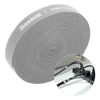 Organizér kabelů Baseus Rainbow Circle Velcro Straps 1m Gray