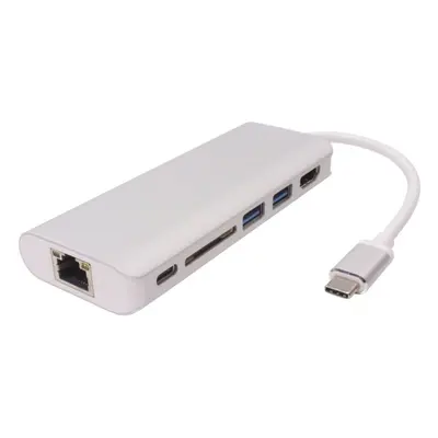 Replikátor portů PremiumCord USB 3.1 na HDMI + RJ45 + 2xUSB3.0 +SD card + PD charge