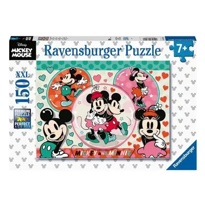 Puzzle Ravensburger puzzle 133253 Disney: Zamilovaný pár Mickey a Minnie 150 dílků