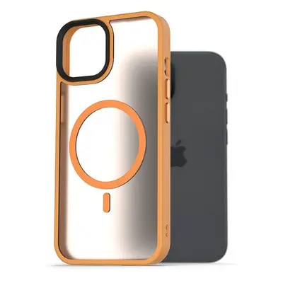 Kryt na mobil AlzaGuard Matte Case Compatible with MagSafe pro iPhone 15 žlutý