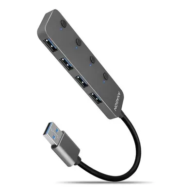 USB Hub AXAGON HUE-MSA SWITCH Hub USB-A, metal