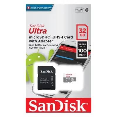 Paměťová karta SanDisk MicroSDHC 32GB Ultra Lite + SD adaptér