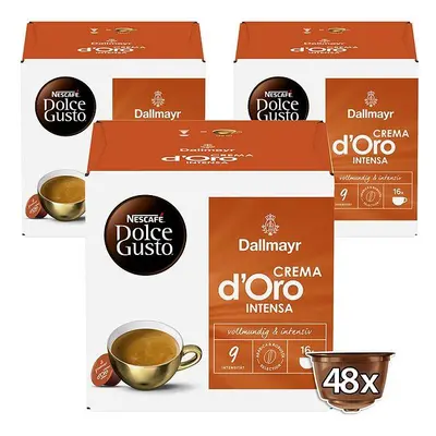 Kávové kapsle Dallmayr Crema d‘Oro INTENSA by NESCAFÉ Dolce Gusto karton 3 x 16 ks