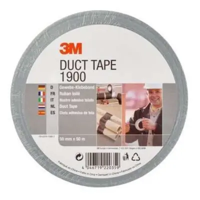 Lepicí páska 3M™ Duct Tape základní textilní páska 1900, stříbrná, 50 mm x 50 m v blistru