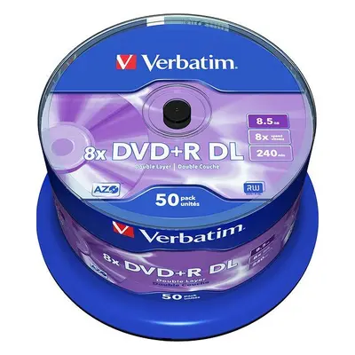 Média VERBATIM DVD+R DL AZO 8.5GB, 8x, spindle 50 ks