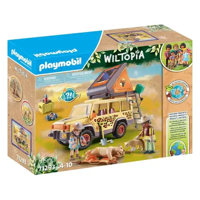 Stavebnice Playmobil 71293 Wiltopia - S terénním vozidlem mezi lvy