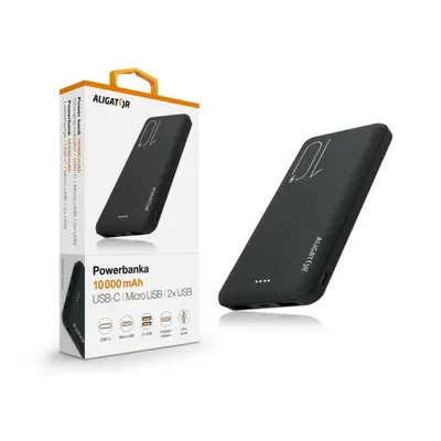 Powerbanka ALIGATOR PBAL1000, 10 000mAh 2v1, černá