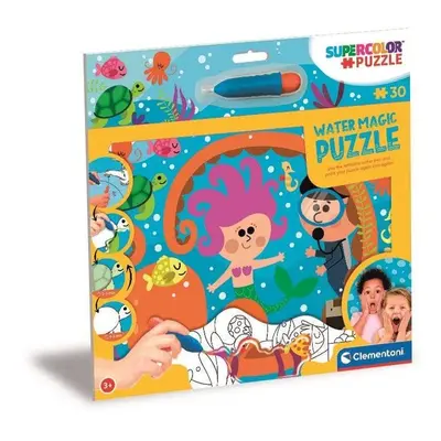 Puzzle Clementoni Puzzle s malováním vodou Water Magic: Hlubiny moře 30 dílků