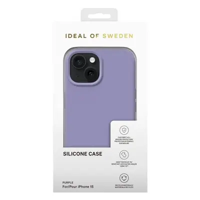 Kryt na mobil iDeal Of Sweden Silikonový ochranný kryt pro iPhone 15 Purple