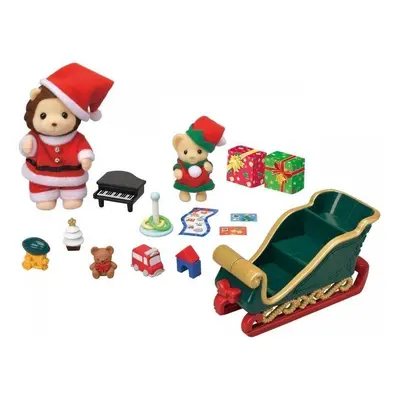 Figurky Sylvanian Families Pan Lev a Vánoční sáně, limitovaná edice