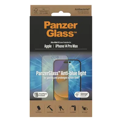 Ochranné sklo PanzerGlass Apple iPhone 14 Pro Max s Anti-BlueLight vrstvou a instalačním rámečke