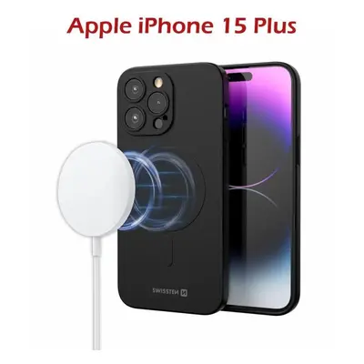 Kryt na mobil Swissten Soft Joy MagStick pouzdro iPhone 15 Plus černé