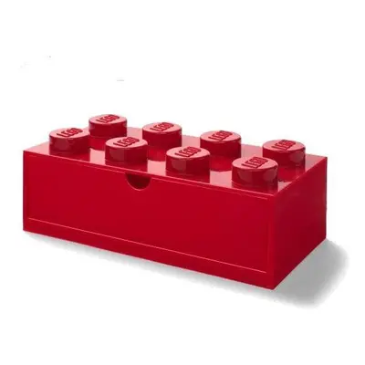 Úložný box LEGO stolní box 8 se zásuvkou červený