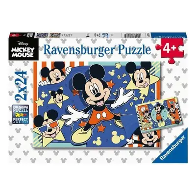 Puzzle Ravensburger puzzle 055784 Disney: Mickey Mouse 2x24 dílků