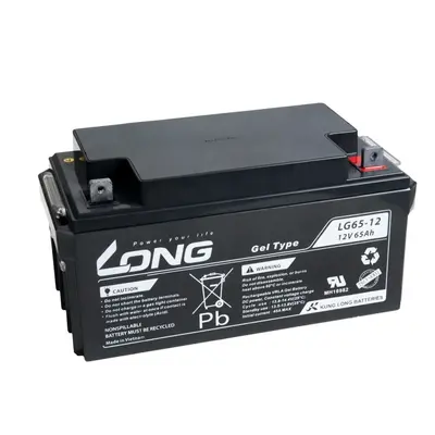 Trakční baterie Long 12V 65Ah olověný akumulátor DeepCycle GEL F4 (LG65-12)