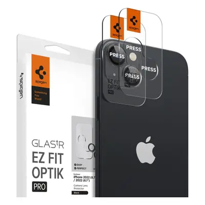 Ochranné sklo na objektiv Spigen tR EZ Fit Optik Pro 2 Pack Black iPhone 14/iPhone 14 Plus/15/15