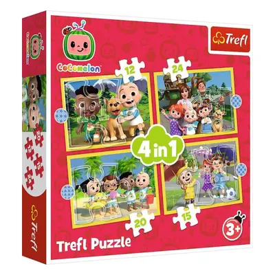 Puzzle Trefl Puzzle Cocomelon Seznamte se 4 v 1 (12,15, 20, 24 dílků)