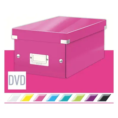 Archivační krabice LEITZ WOW Click & Store DVD 20.6 x 14.7 x 35.2 cm, růžová