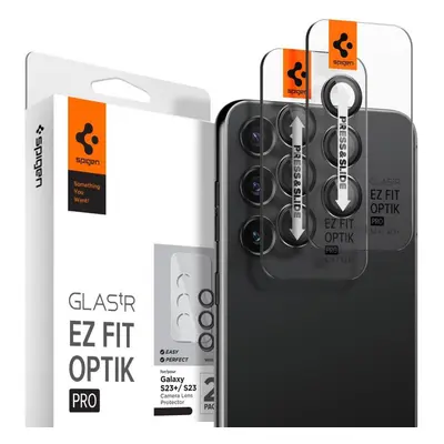 Ochranné sklo na objektiv Spigen Glass EZ Fit Optik Pro 2 Pack, black - Samsung Galaxy S23/Galax