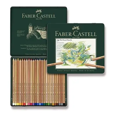 Pastelky Pastelky FABER-CASTELL Pitt Pastell v plechové krabičce, 24 barev