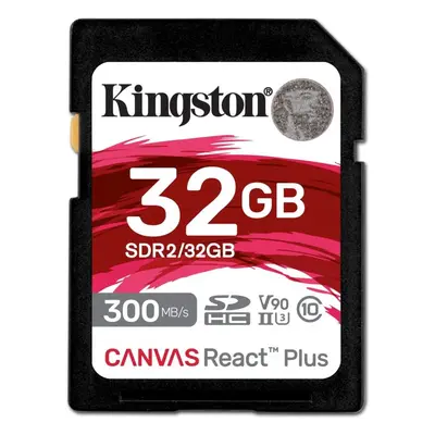 Paměťová karta Kingston SDHC 32GB Canvas React Plus