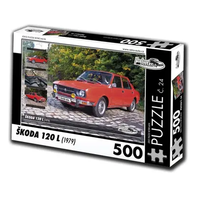 Puzzle Retro-auta Puzzle č. 24 Škoda 120 L (1979) 500 dílků