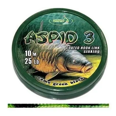 Katran Šňůrka Coated Braided Hook Link Aspid 3 10m 25lb 11,4kg