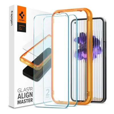 Ochranné sklo Spigen Glass AlignMaster 2 Pack Clear Nothing Phone (1)