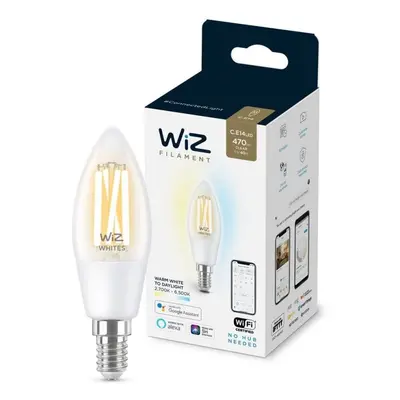 WiZ Tunable white 8718699787196 inteligentní LED filamentová žárovka E14 | 1x4,9W | 470lm | 2700