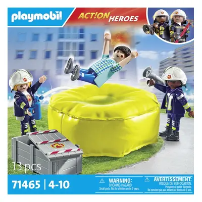 Set figurek a příslušenství Playmobil 71465 Hasiči se vzduchovým polštářem