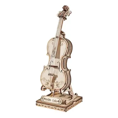 3D puzzle Robotime Rolife 3D dřevěné puzzle Violoncello 58 dílků