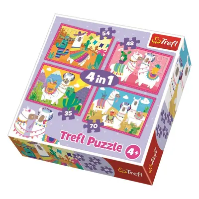 Puzzle Trefl Puzzle Veselé lamy 4v1 (35,48,54,70 dílků)