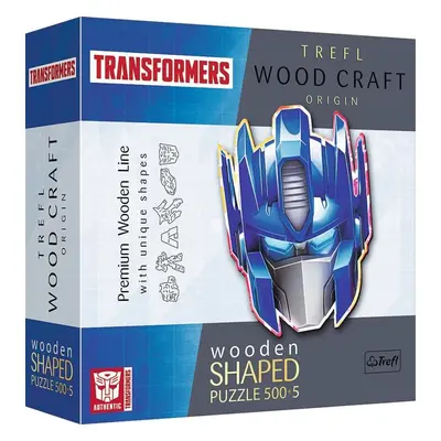 Dřevěné puzzle Trefl Wood Craft Origin puzzle Transformers: Optimus Prime 505 dílků