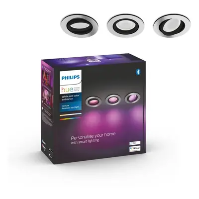 Stropní světlo Philips Hue Centura hliník 3ks