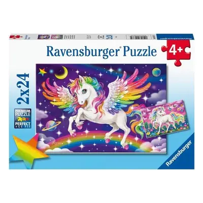 Puzzle Ravensburger Puzzle 056774 Jednorožec A Pegas 2X24 Dílků