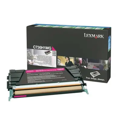 Lexmark originální toner C736H1MG, magenta, 10000str., high capacity, return, Lexmark C736, X736