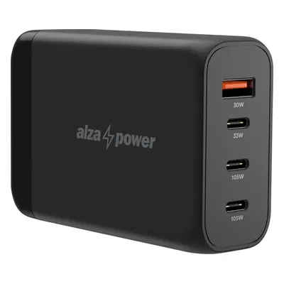 Nabíječka do sítě AlzaPower M420 Multi Charge Power Delivery 130W, černá