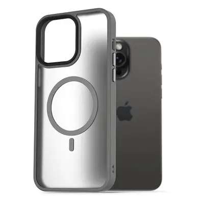 Kryt na mobil AlzaGuard Matte Case Compatible with Magsafe pro iPhone 15 Pro Max šedý