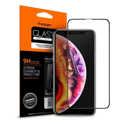 Ochranné sklo Spigen Glass FC HD Black iPhone 11/XR