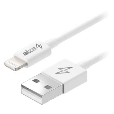 Datový kabel AlzaPower Core USB-A to Lightning MFi (C189) 2m bílý