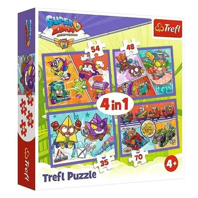 Puzzle Puzzle Super Zings S5 4v1 (35,48,54,70 dílků)