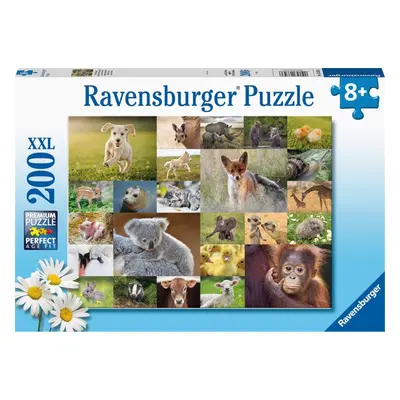 Puzzle Ravensburger Puzzle 133536 Koláž Zvířecích Mláďat 200 Dílků