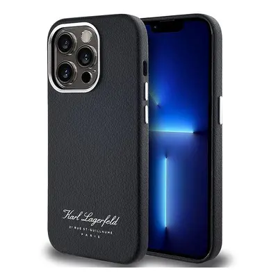 Kryt na mobil Karl Lagerfeld Grained PU Hotel RSG Zadní Kryt pro iPhone 13 Pro Max Black