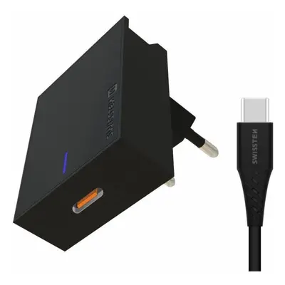 Nabíječka do sítě Swissten síťový adaptér pro Samsung Super Fast Charging 25W + datový kabel USB