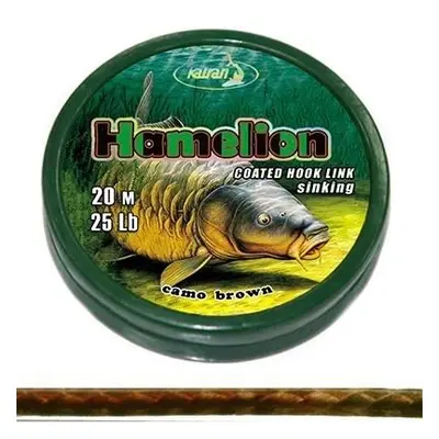 Katran Šňůrka Coated Braided Hook Link Hamelion 20m 15lb 6,8kg