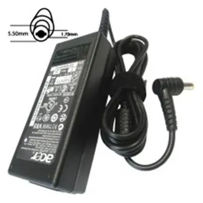 oem AC adapter 65W, 19V×3.45A, 1.7x5.5 žlutý pro ntb Acer 3-pin in/ 2-pin out bez šňůry