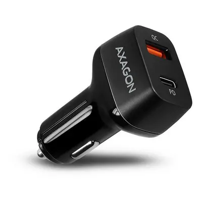 Nabíječka do auta AXAGON PWC-PDQ QUICK and PD USB + USB-C